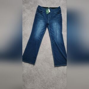 HALARA Women's Dark Blue Flare Jeans